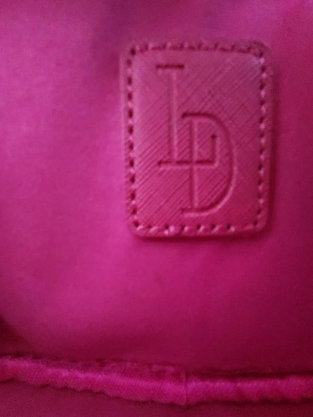 Hot Pink Crossbody Camera Bag with Gold Bow Accent